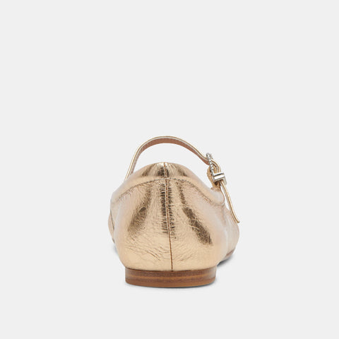 Dolce Vita Women's Reyes Gold Leather Casual Shoes | Dolce Vita In Lebanon