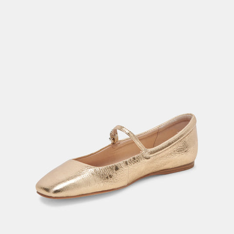 Dolce Vita Women's Reyes Gold Leather Casual Shoes | Dolce Vita In Lebanon
