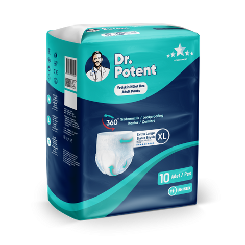Dr. Potent Adult Diapers (X-Large) 10Pcs