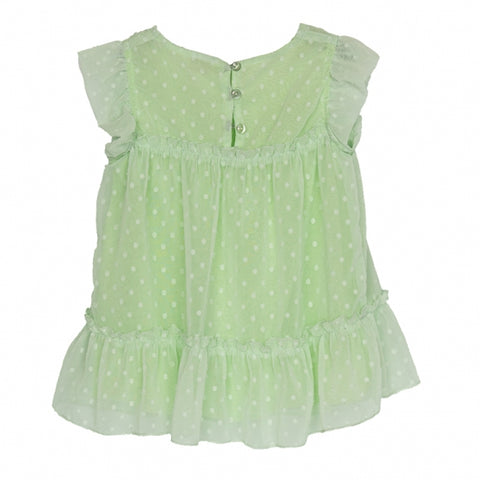 Ativo Girl's Green Ruffle Sleeveless Dress | Ativo In Lebanon