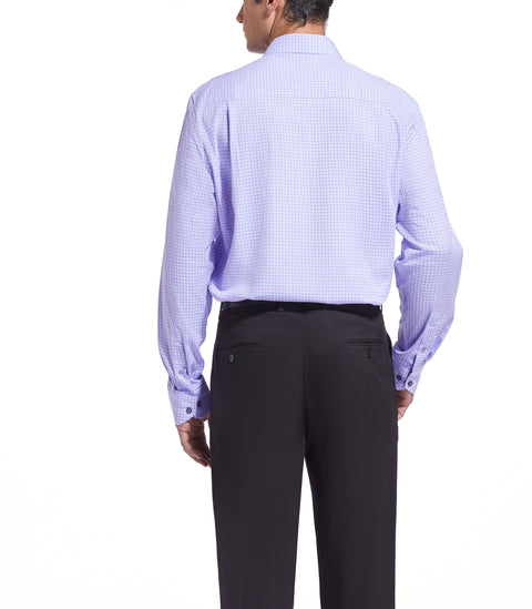 Duchamp London Men's Purple Check Plaid Slim Fit Button up Shirt |Duchamp London In Lebanon