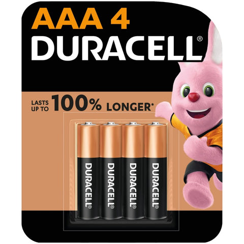 Duracell Alkaline AAA Battery Pack of 4