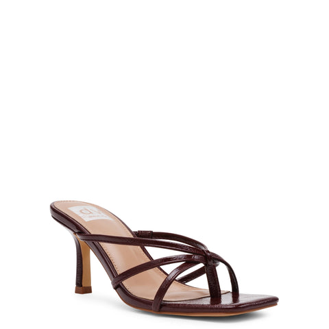 DV Dolce Vita Women's Burgundy Zini Strappy Stiletto Heel Dress Sandals | DV Dolce Vita In Lebanon