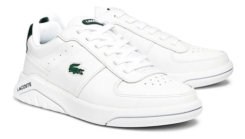 Lacoste Men's White Game Advance Leather Sneakers | Lacoste In Lebanon