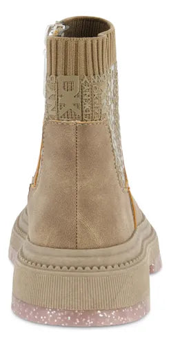 DKNY Girl's White Brown Crissa Stretch Ankle Boot | DKNY In Lebanon