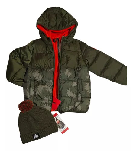 Snozu Boy's Green Multicolor Puffer Jacket | Snozu in Lebanon