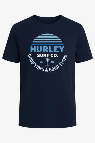Hurley Men Navy Blue Surf Co. Graphic T-Shirt | Hurley in Lebanon
