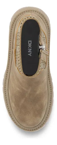DKNY Girl's White Brown Crissa Stretch Ankle Boot | DKNY In Lebanon