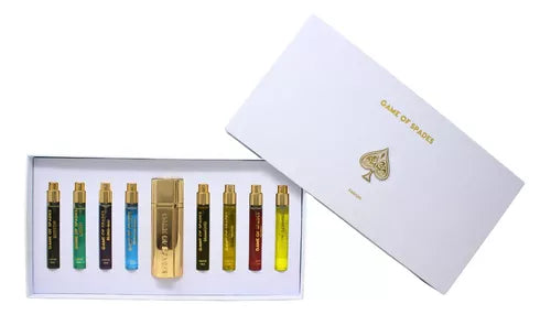 Game Of Spades White Unisex Perfume 9pcs Gift Set|Game Of Spades In Lebanon