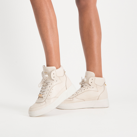 Steve Madden Women's Beige Leather Danoi Sneakers |Steve Madden In Lebanon