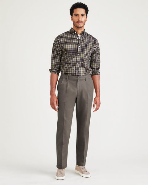 Dockers Iron Free Khakis Pleated Classic Fit with Stain Defender Trousers | Dockers In Lebanon