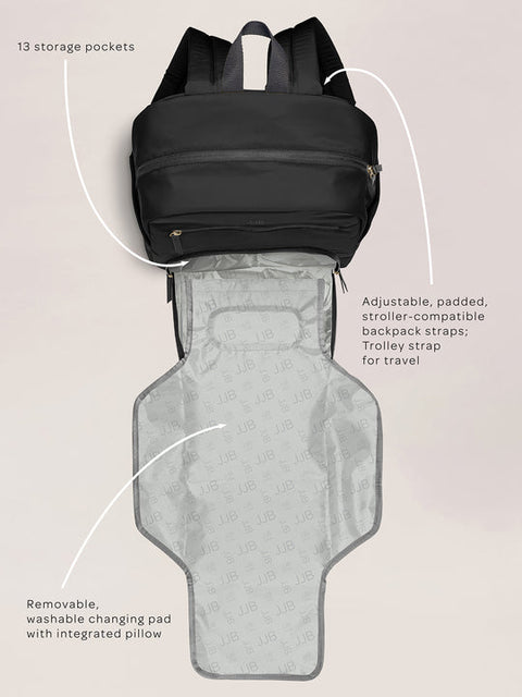 JJB by JuJube Black Deluxe Backpack Diaper Bag | JJB by JuJube In Lebanon