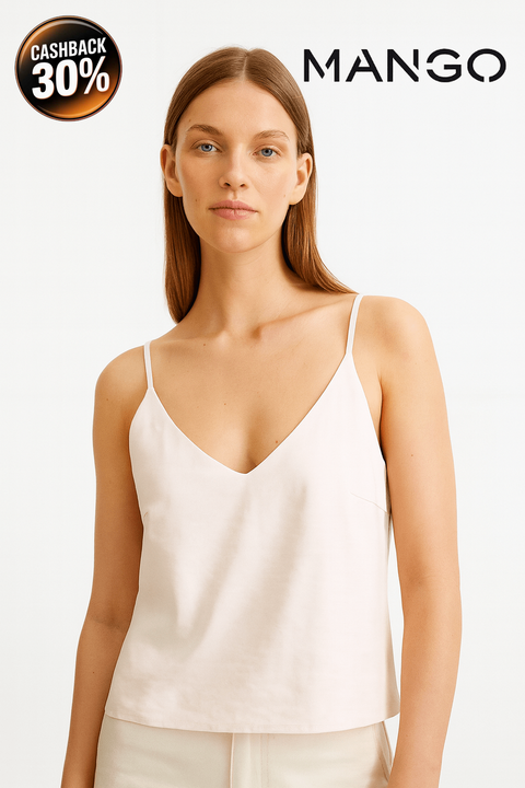 Mango Women's Pink Bustier Crop Top | Mango in Lebanon