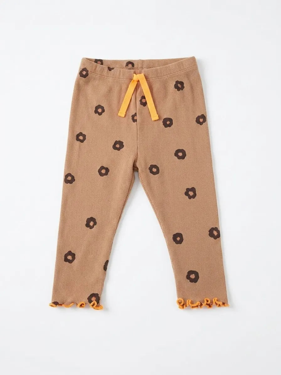 Zara Baby Girl's Light Brown Printed Pant | Zara In Lebanon