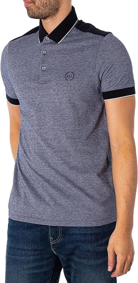 AX Armani Exchange Men's Navy Accent Small Circle Logo T Shirt | AX Armani Exchange In Lebanon