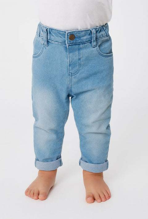 Sinsay Fox & Bunny Baby Boy's Blue With Washed Effect Jeans | Sinsay In Lebanon