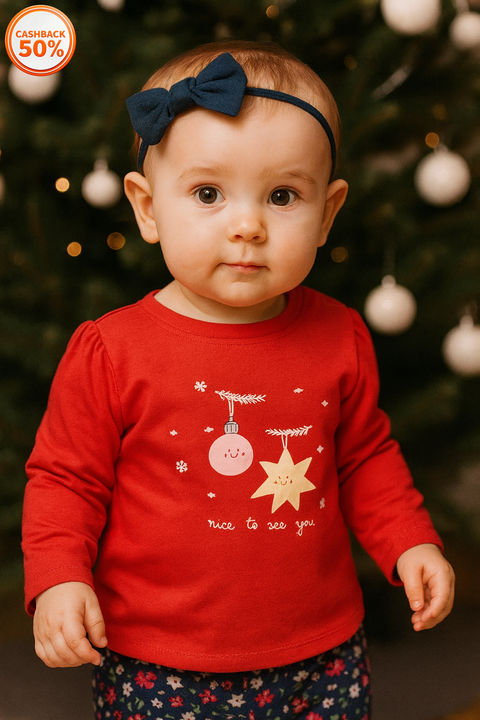 Sinsay Fox & Bunny Baby Girl's Red Blouse With Print | Sinsay In Lebanon