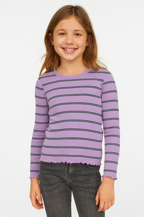 S.Oliver Girl's Purple Long-Sleeve Blouse |S.Oliver in Lebanon