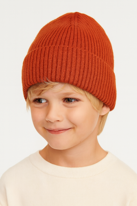 Reserved Boy's Copper Structured Beanie Hat | Reserved In Lebanon