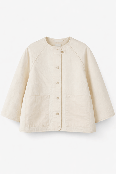 Lee Women's White Ecru Cotton Liner Jacket | Lee In Lebanon