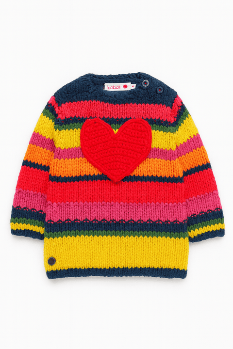 Boboli Baby Girl's Multicolored Long-Sleeve Wool Blouse| Boboli in Lebanon