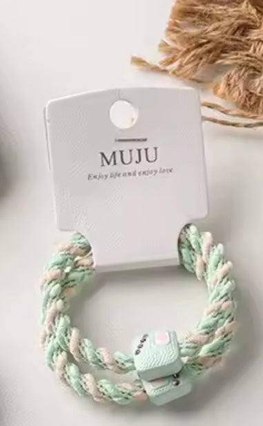 Muju 2 piece Set Of Carded Elastic Hair Ties|Muju In Lebanon