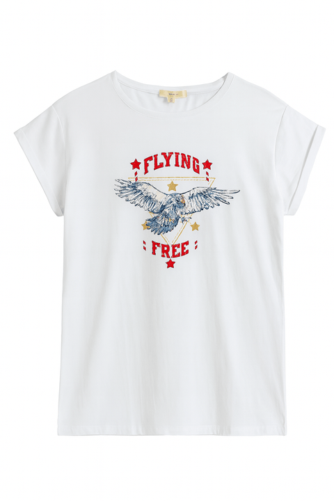 Loralette Women's White T-Shirt AMZ357