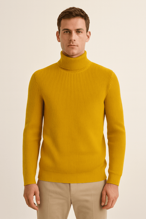 Rebel Men's Mustard RCharlie Knit Blouse | Rebel In Lebanon