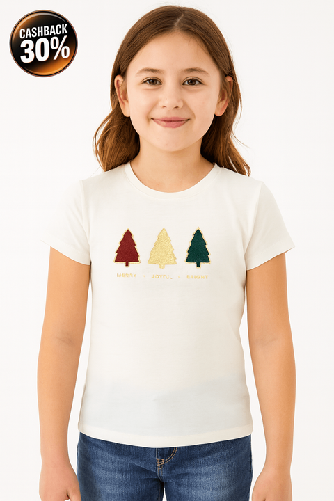 Epic Threads Girl's Cream T-shirt ABFK39