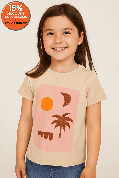 Cotton On Girl's Multicolor T-Shirt ABFK1655