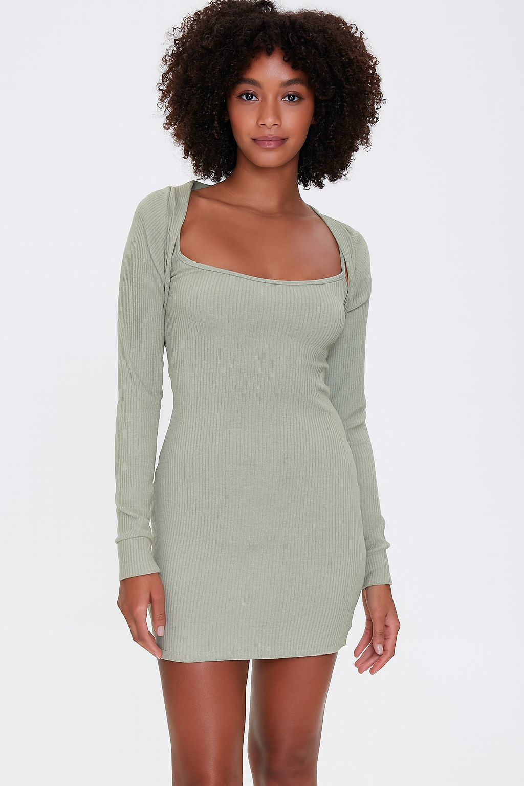 Forever 21 Women's Mint Green Sleeveless With Bolero Mini Dress | Forever 21 In Lebanon