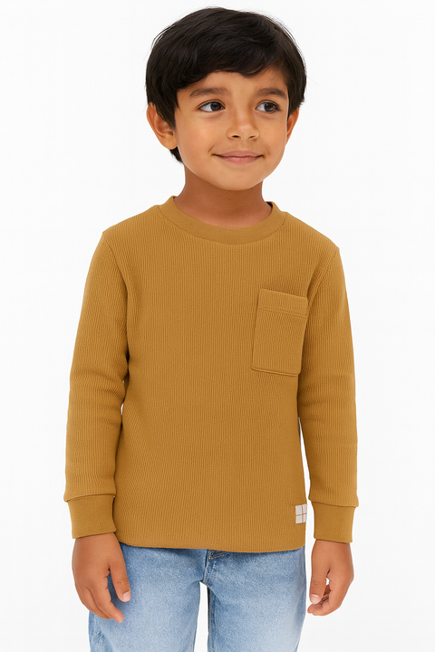 POMPdeLUX Boy's Acorn Ecric Long-Sleeve Blouse |POMPdeLUX in Lebanon