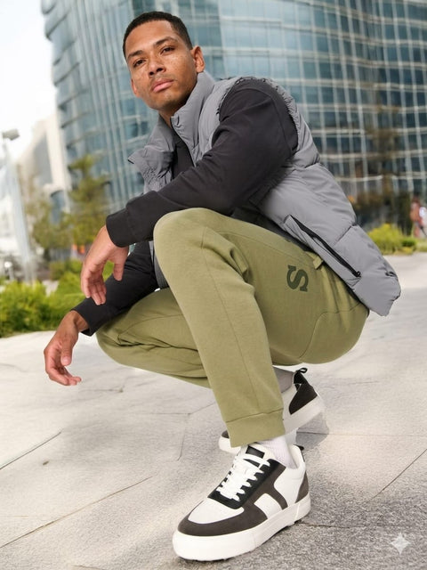 Sinsay Men's Olive Green Jogger Sweatpants | Sinsay In Lebanon