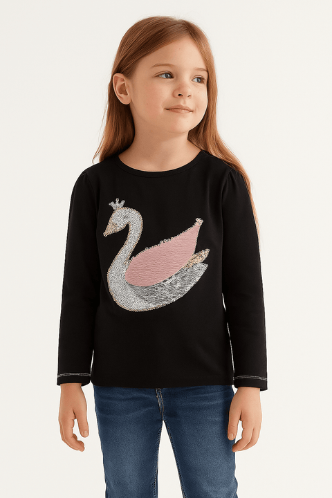 S.Oliver Girl's Black Long-Sleeve Blouse |S.Oliver in Lebanon