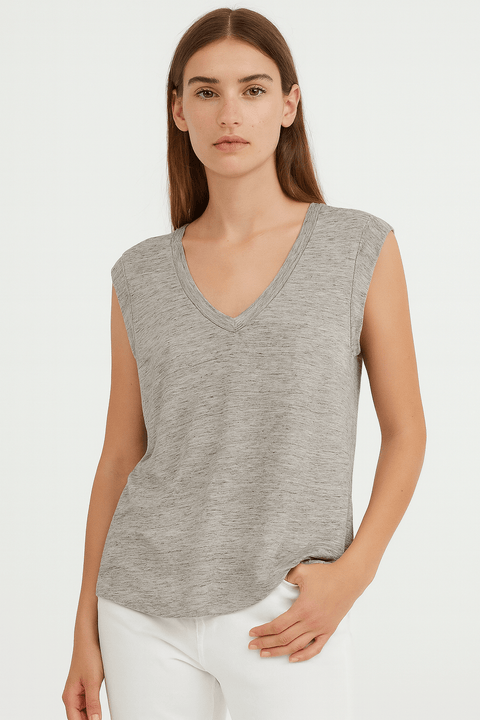 Mango Women's Grey Short-Sleeve T-Shirt| Mango in Lebanon