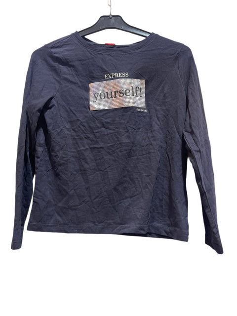 S.Oliver Girl's Navy Long-Sleeve Blouse |S.Oliver in Lebanon