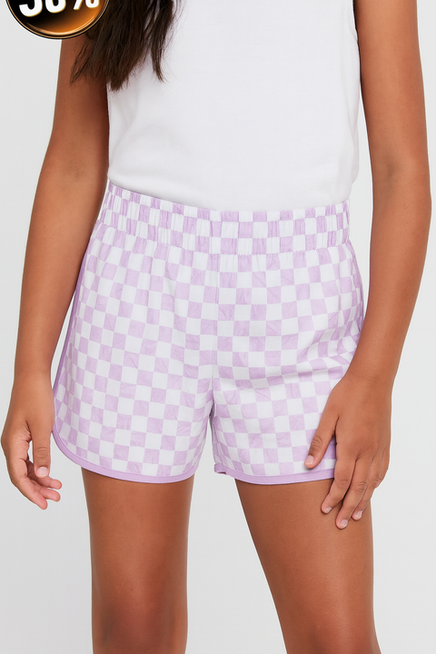 ID Ideology Girl's White & Lilac Pull On Short | ID Ideology In Lebanon