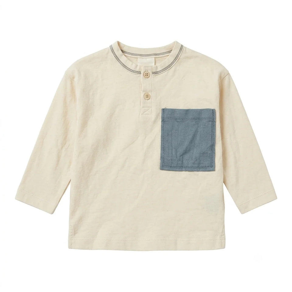 Zara Baby Boy's Beige Chest Pocket Blouse | Zara In Lebanon