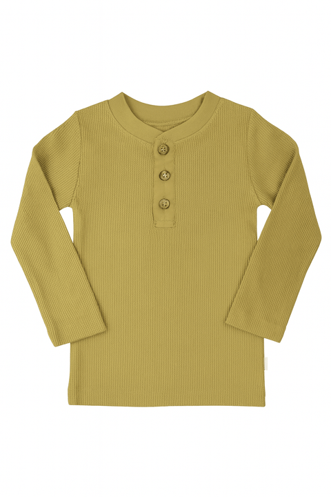 POMPdeLUX Boy's Khaki Long Sleeve Blouse | POMPdeLUX in Lebanon