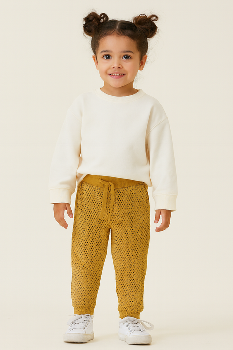 POMPdeLUX Girl's Khaki Straight Trousers  |POMPdeLUX in Lebanon