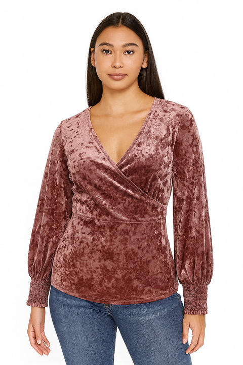 Forever 21 Women's Rosewood Long Sleeve V-Neck Dress | Forever 21 In Lebanon