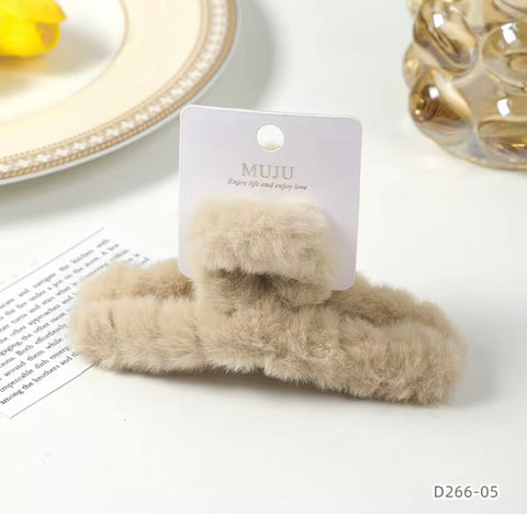 Muju Soft Rabbit Plush Clip Hair Claw Accessories | Muju In Lebanon