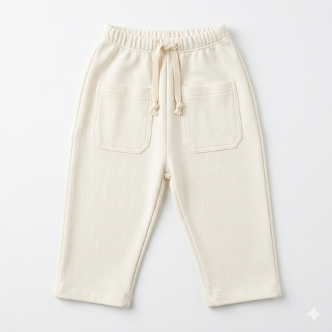 Zara Baby Boy's White Elastic Waist Pants | Zara In Lebanon