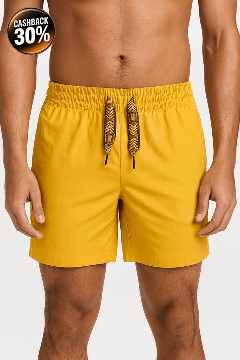 Sun Stone Men's Mustard Short's ABF3154