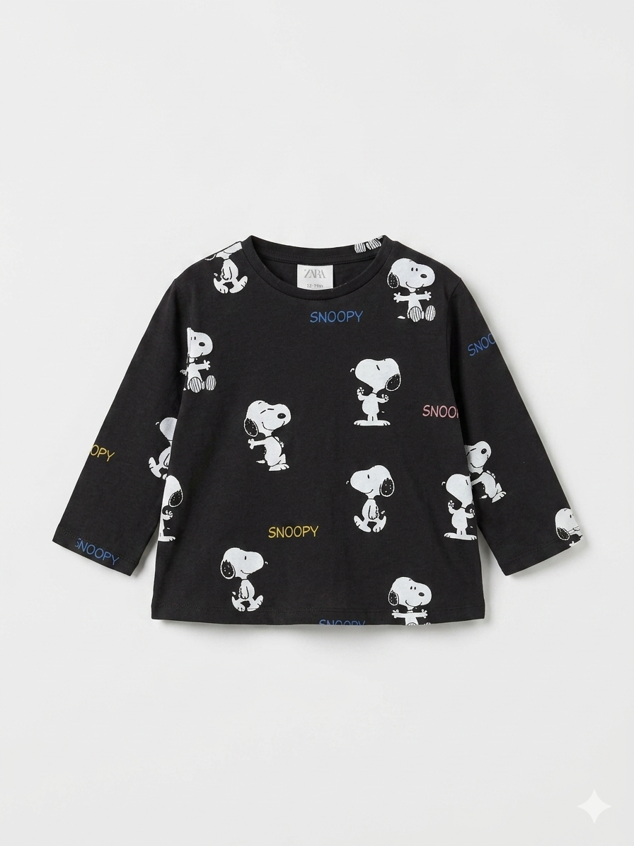 Zara Baby Boy's Dark Grey Printed Blouse | Zara In Lebanon