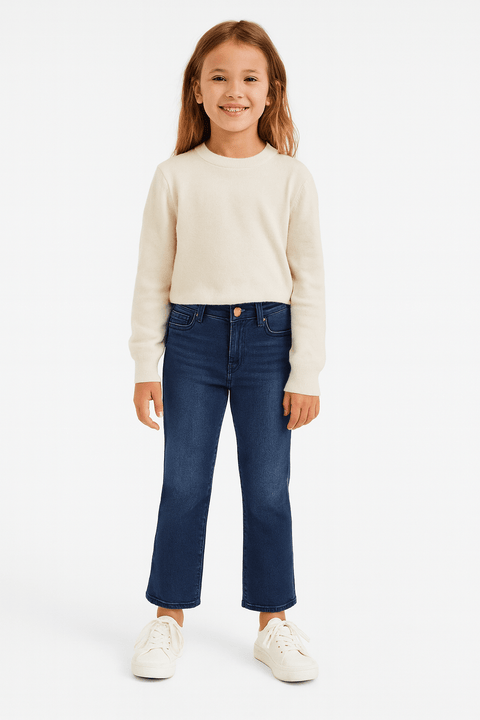 POMPdeLUX Girl's Blue Wide Leg Jeans |POMPdeLUX in Lebanon