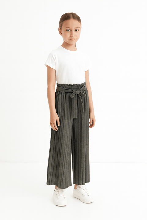 POMPdeLUX Girl's Stone Blue Glittered Caroline Trousers |POMPdeLUX in Lebanon