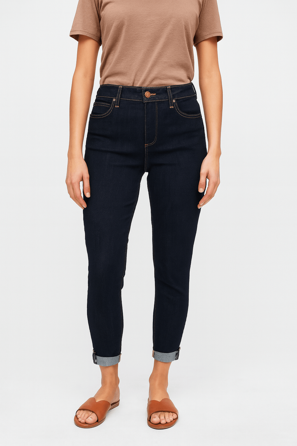 Lee 401 Women's Navy Blue Mid-Rise Regular Jeans | Lee in Lebanon