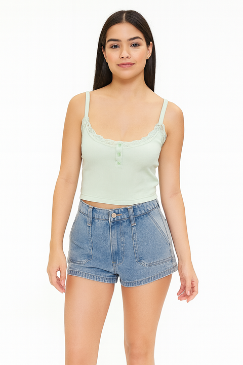 Forever 21 Women's Light Blue Denim Short | Forever 21 In Lebanon