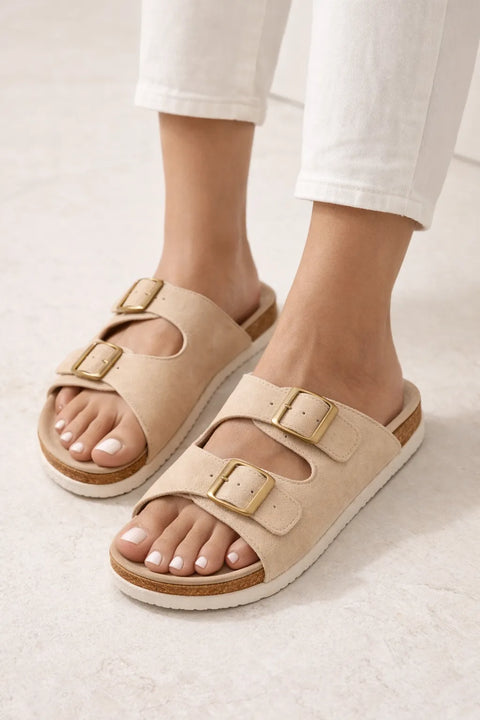 Maibulun Women's Light Grey Suede Slipper | Maibulun In Lebanon